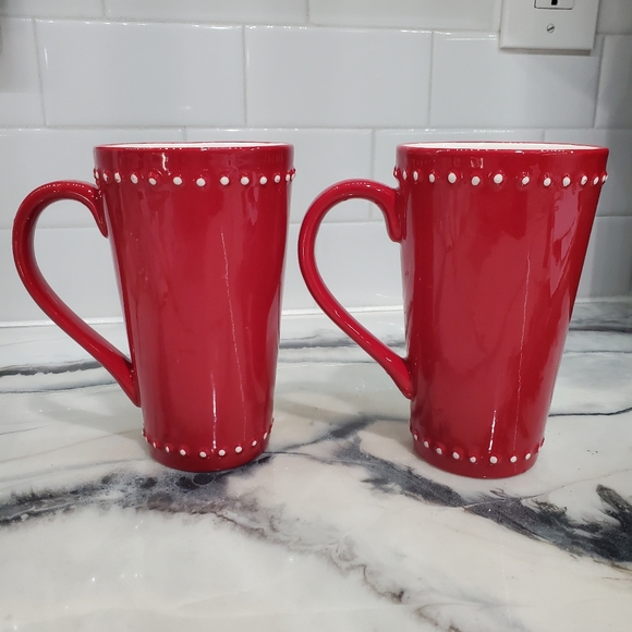 Hallmark Holiday Christmas Snowman Mugs Set of 2 Red and White - Picture 6 of 11